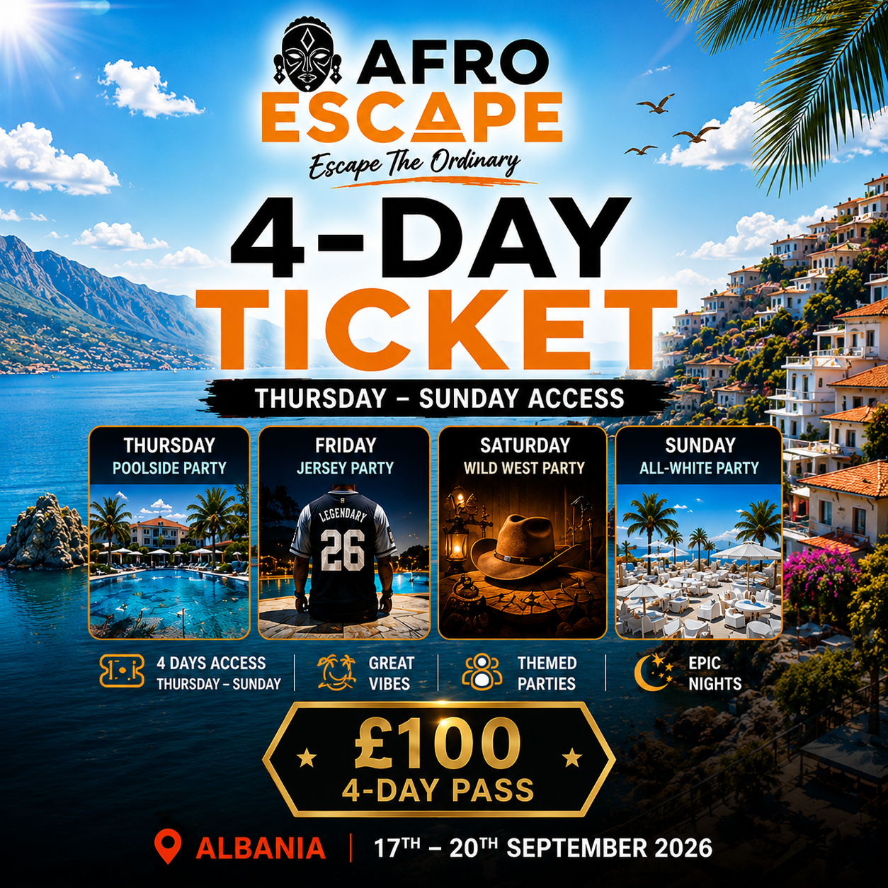 Afro Escape Albania 2026 – Tickets & Packages