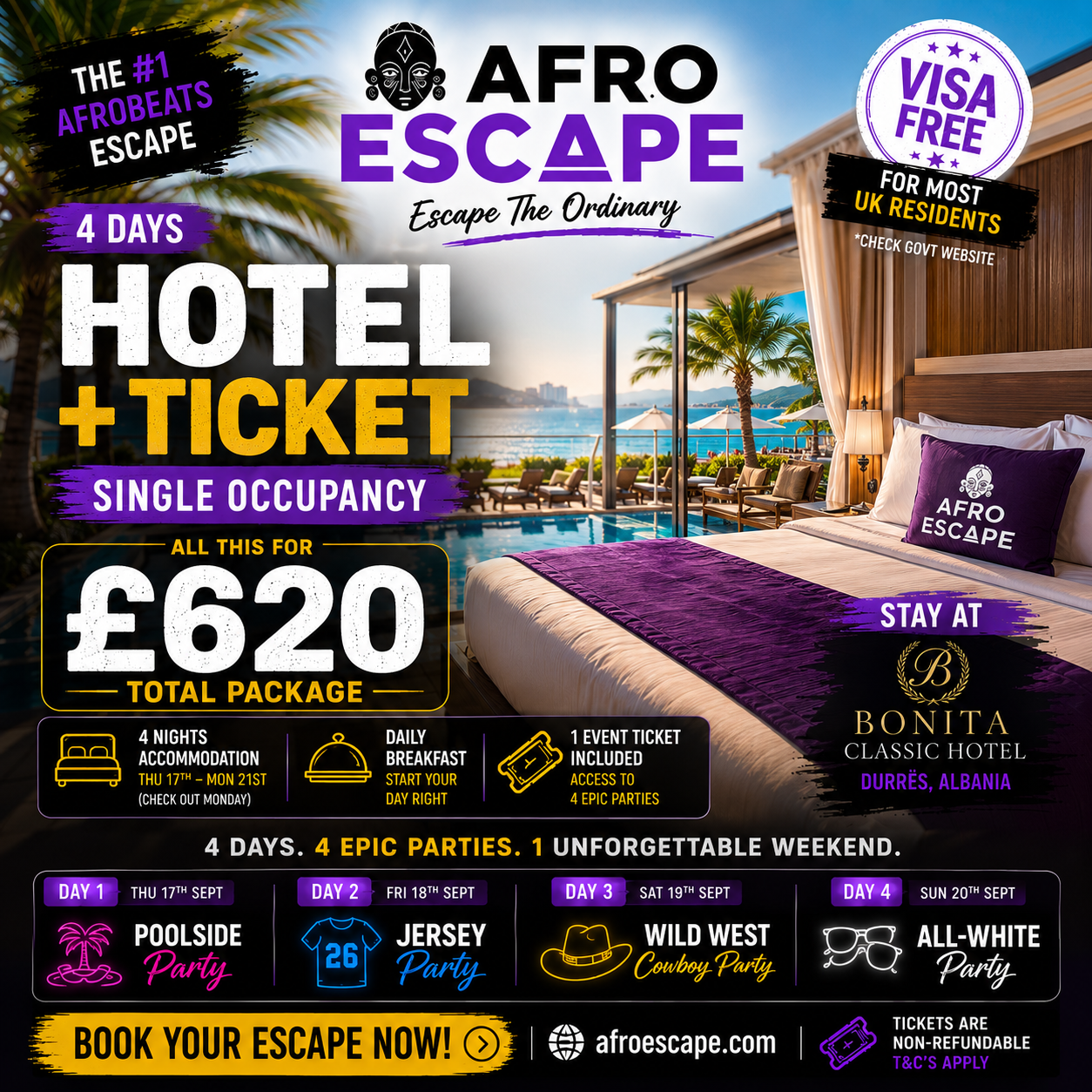 Afro Escape Albania 2026 – Tickets & Packages